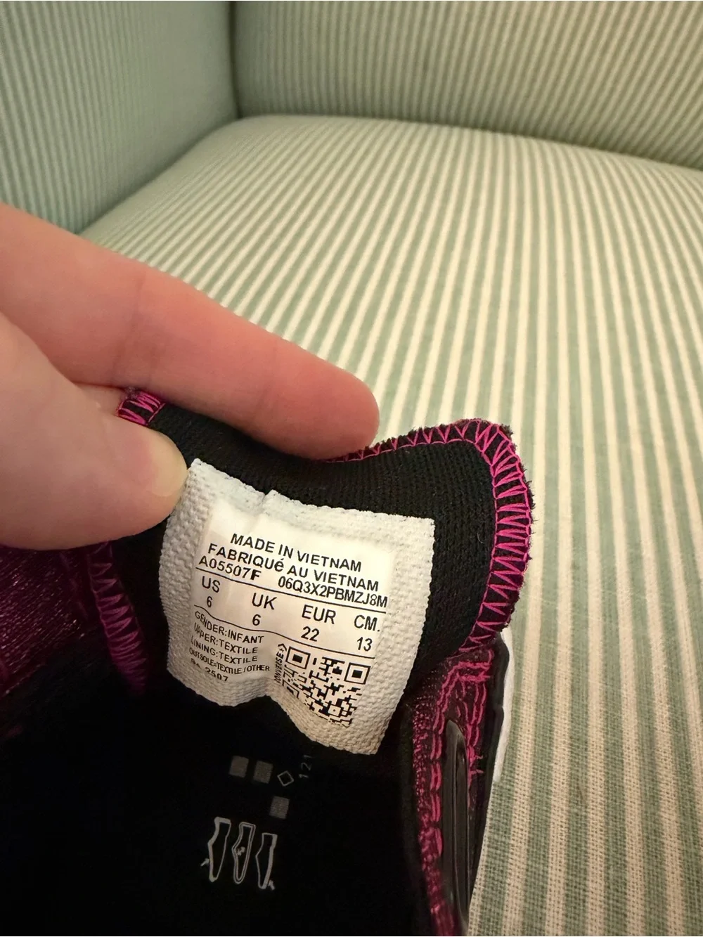 Converse Pink Magenta Velcro Baby Toddler Sneakers - Size 6